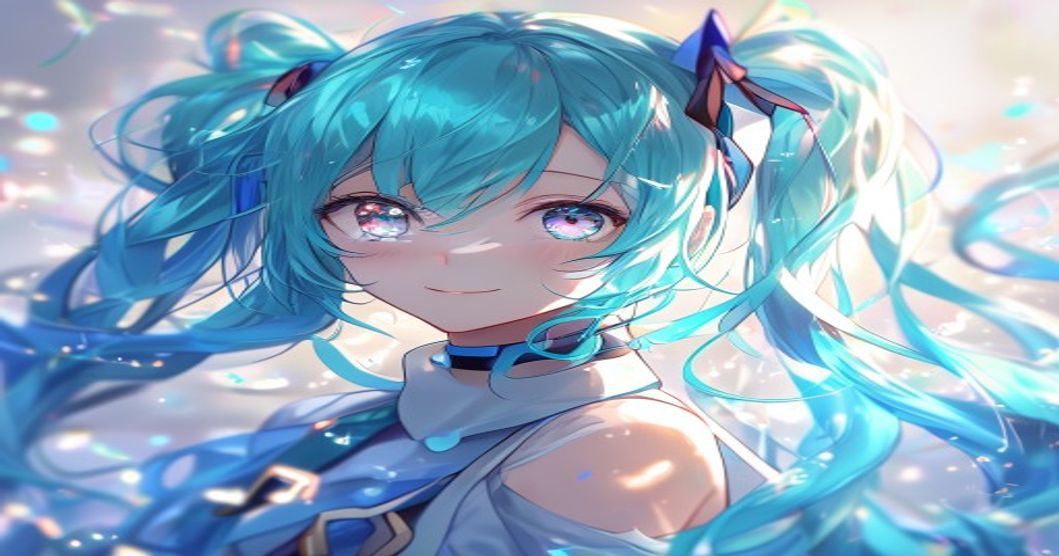 Ilustración de Vocaloid generada por IA